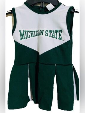 little king girls spartans cheerleading outfit , cute size 2T green white